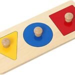 Adena Montessori Three-Shape Knob Puzzle
