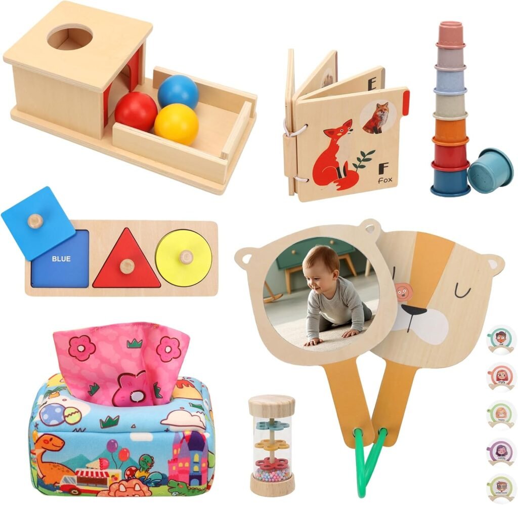 Flyxingxia 7-in-1 Montessori Baby Toy Set