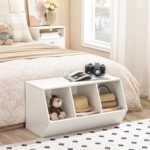 HOOBRO Stackable 3-Bin Toy Storage Cubby_2