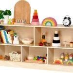 Leeshyah 5-Section Wooden Toy Shelf