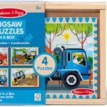 Melissa & Doug Construction Vehicles 4-in-1 Wooden Jigsaw Puzzles_3