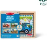 Melissa & Doug Construction Vehicles 4-in-1 Wooden Jigsaw Puzzles_4