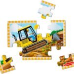 Melissa & Doug Construction Vehicles 4-in-1 Wooden Jigsaw Puzzles_5