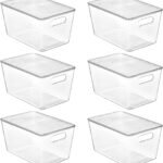 Vtopmart 6-Pack Clear Stackable Storage Bins